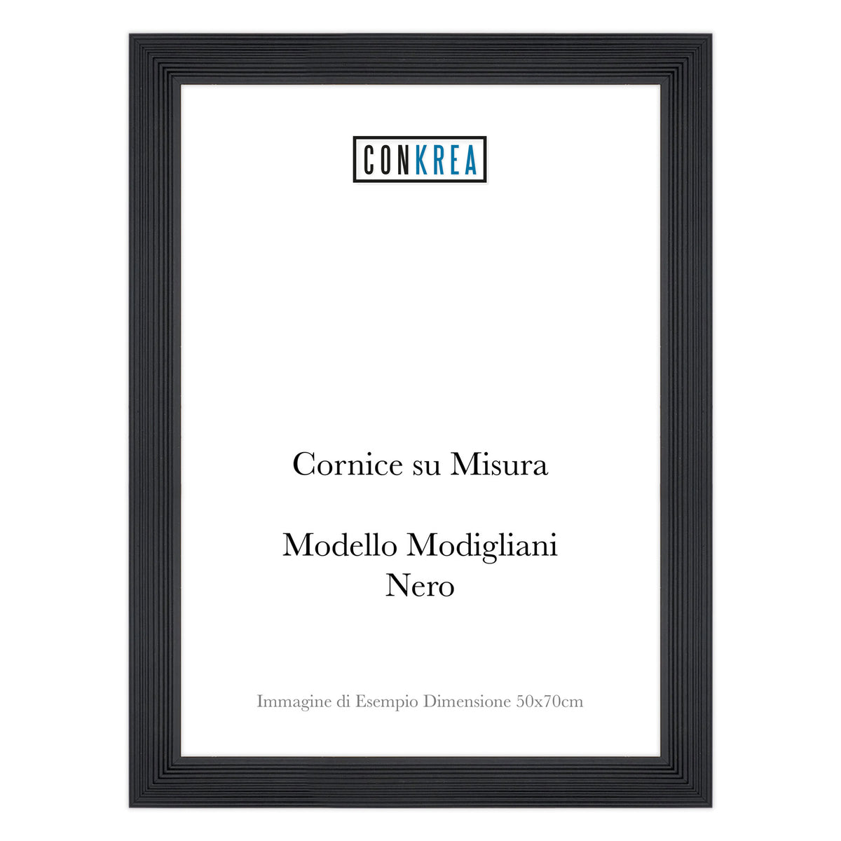 Cornice Moderna su Misura - Modello Modigliani Nero