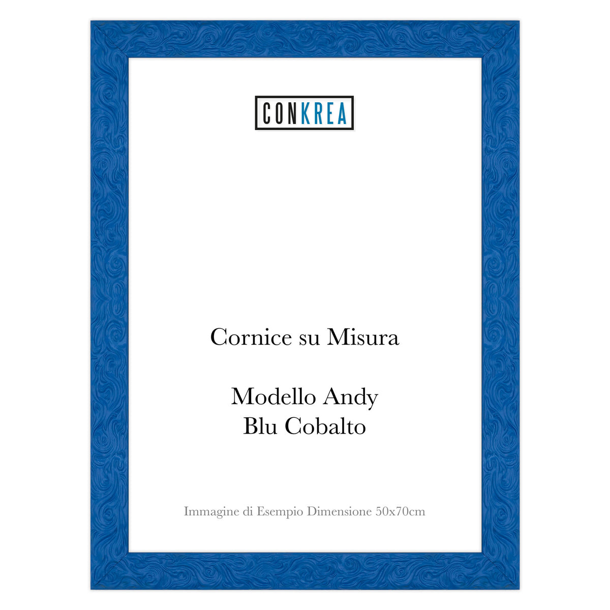 Cornice Moderna su Misura - Modello Andy colore Blu Cobalto
