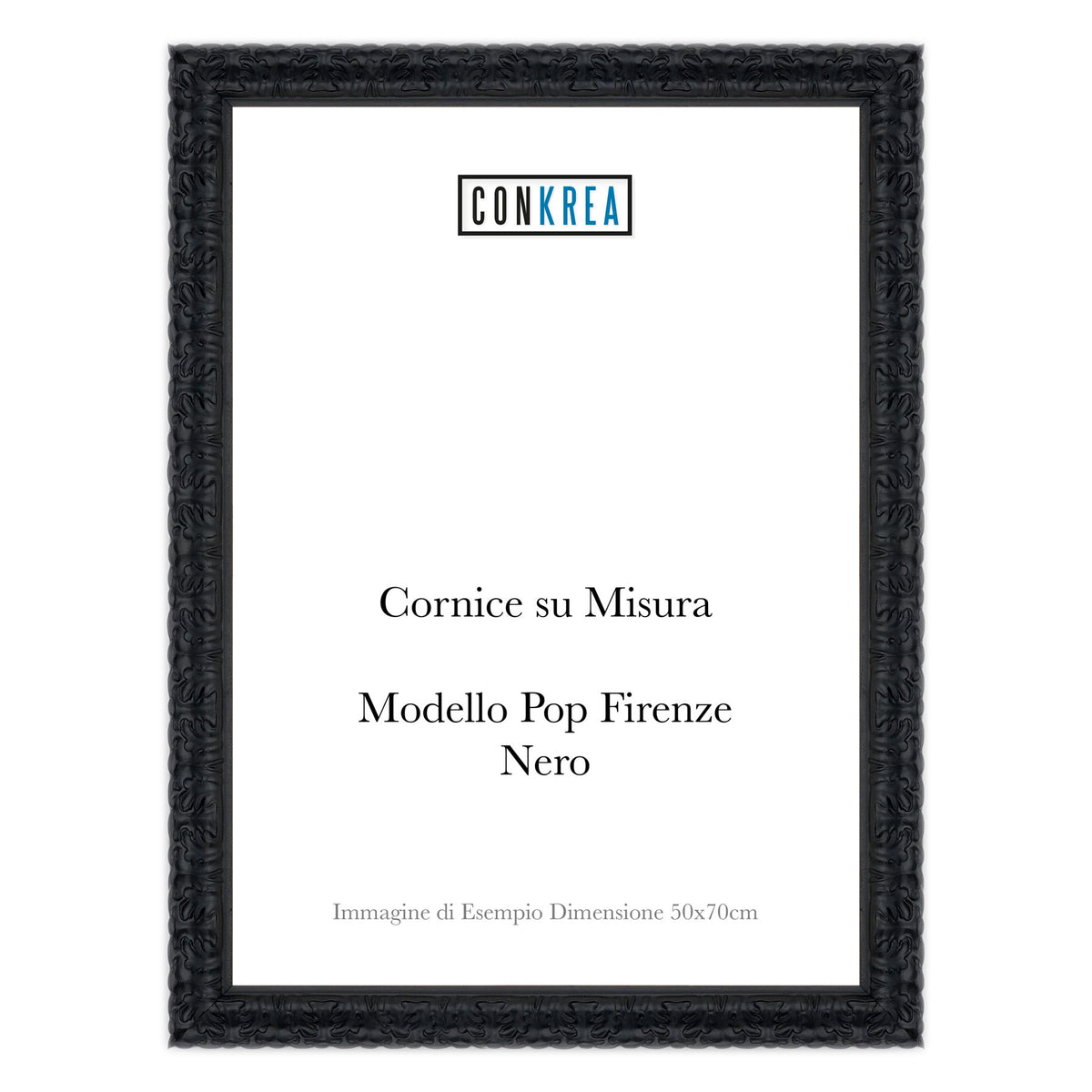 Cornice Moderna su Misura - Modello Pop Firenze colore Nero