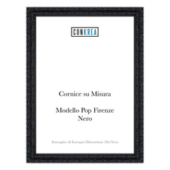Cornice Moderna su Misura - Modello Pop Firenze colore Nero
