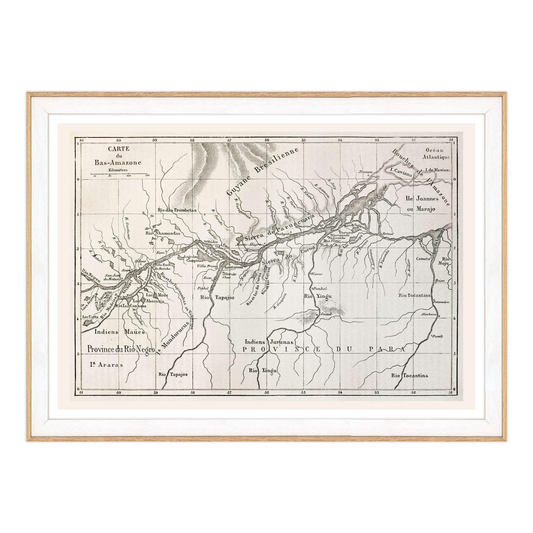 Antica Mappa Amazzonia - Anno 1867