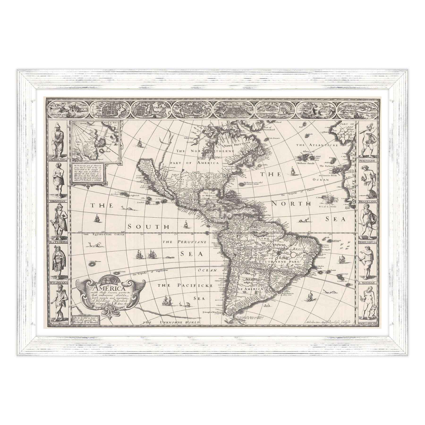 Antica Mappa America - Anno 1626 - USA