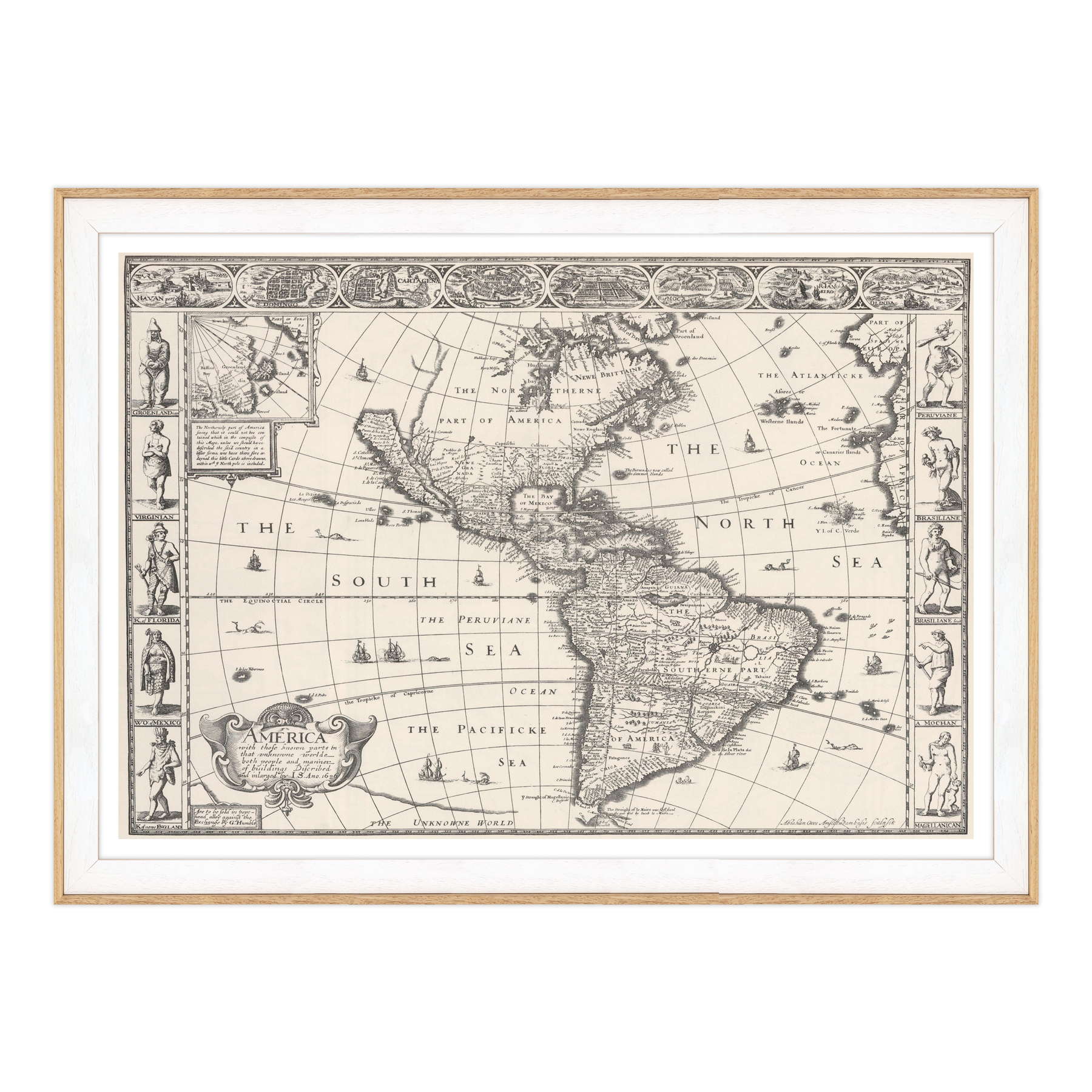 Antica Mappa America - Anno 1626 - USA