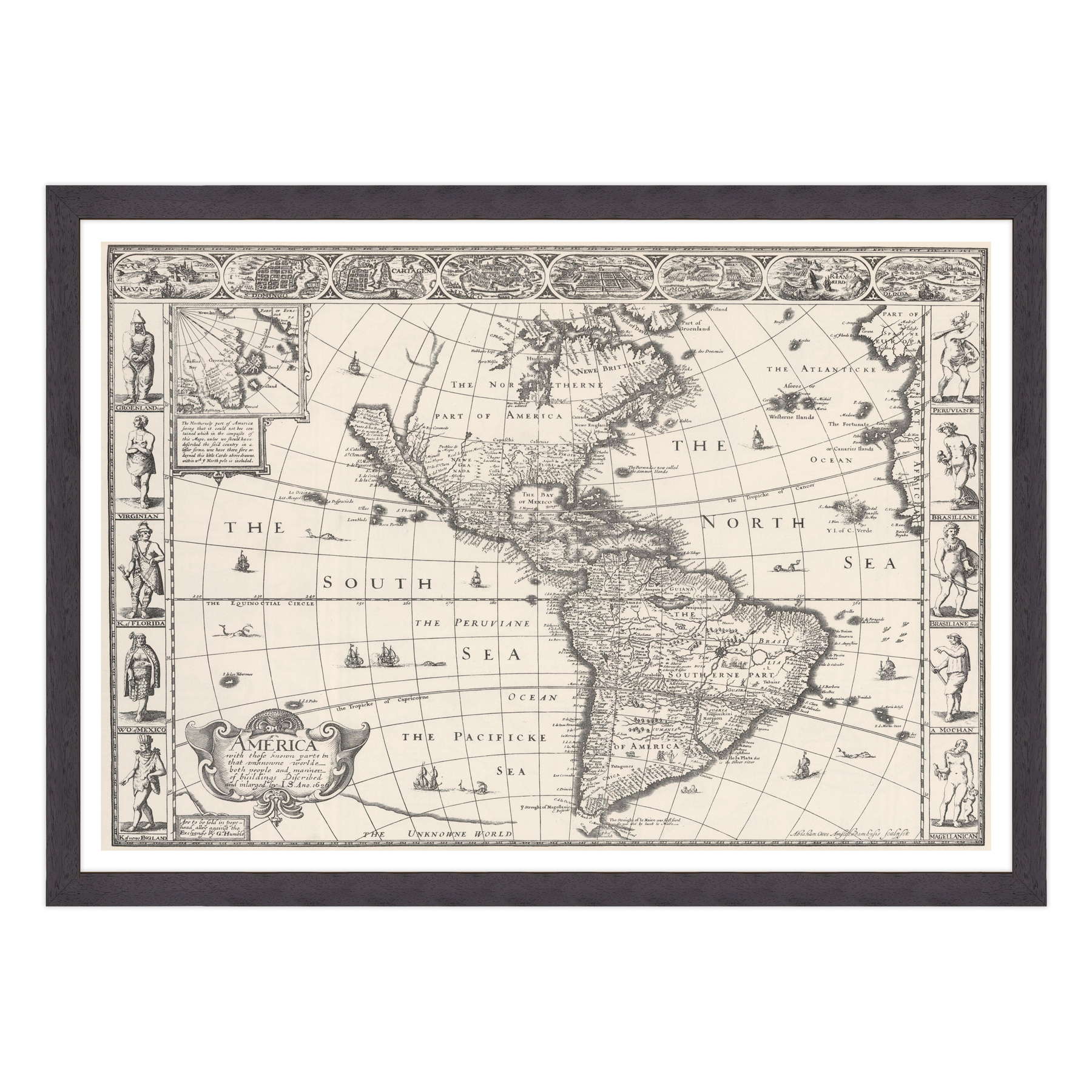 Antica Mappa America - Anno 1626 - USA