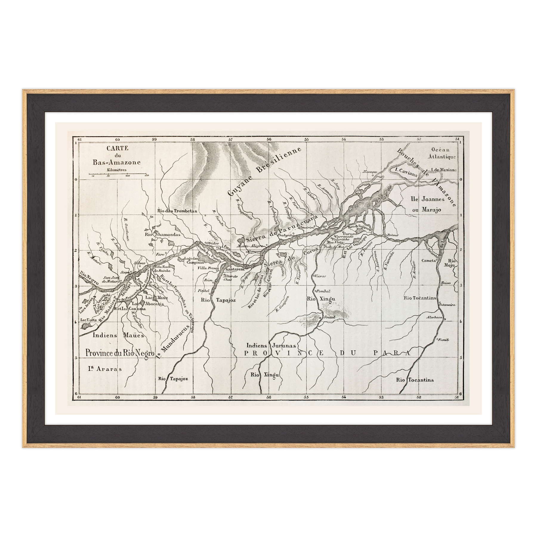 Antica Mappa Amazzonia - Anno 1867