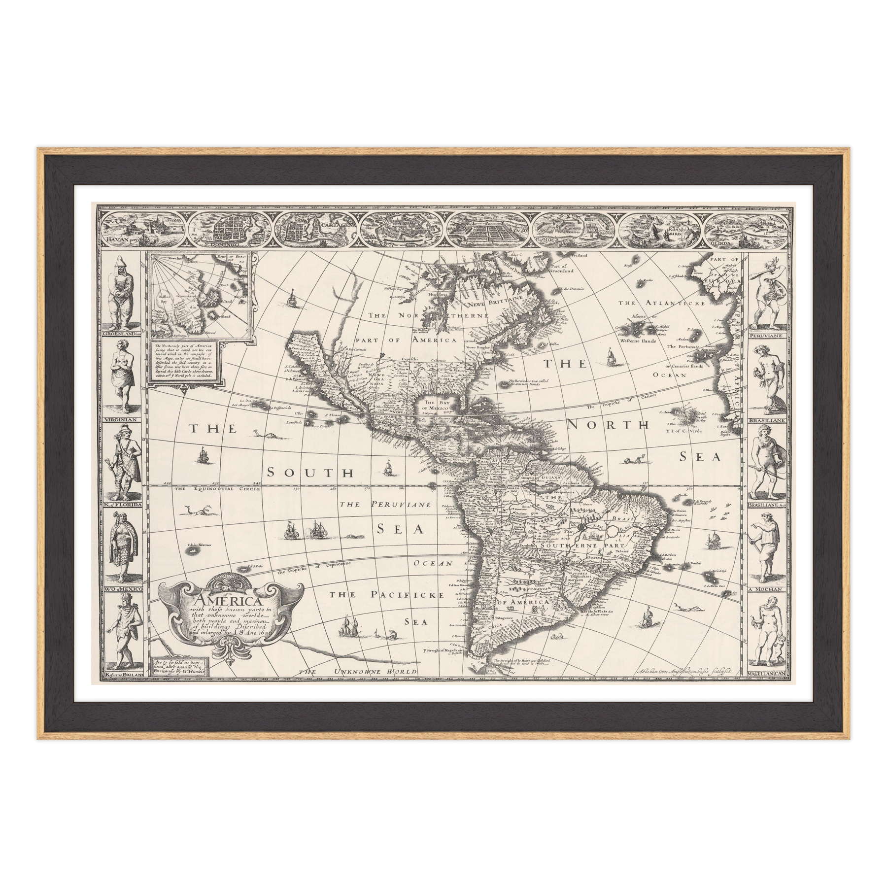 Antica Mappa America - Anno 1626 - USA