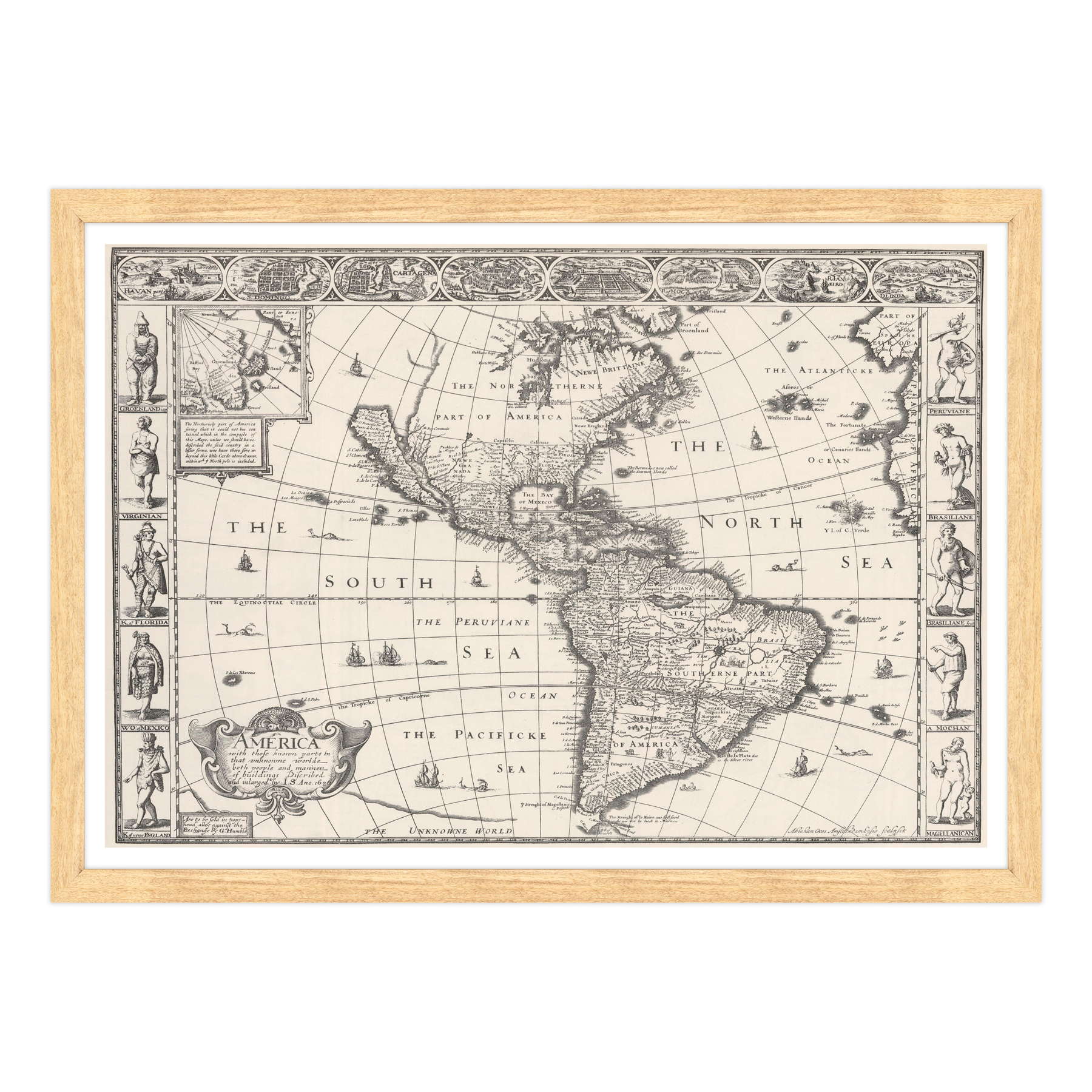 Antica Mappa America - Anno 1626 - USA