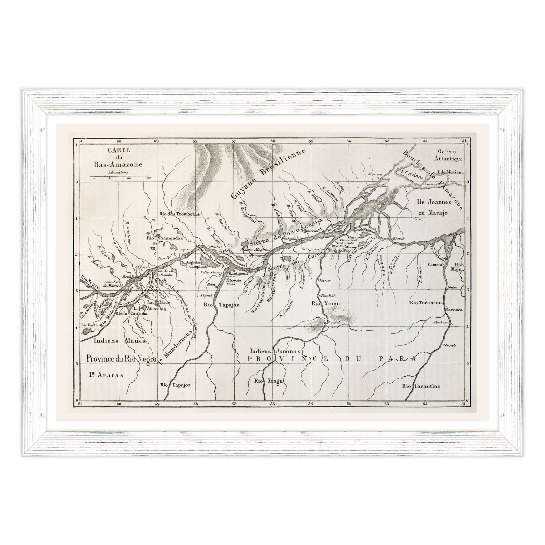 Antica Mappa Amazzonia - Anno 1867