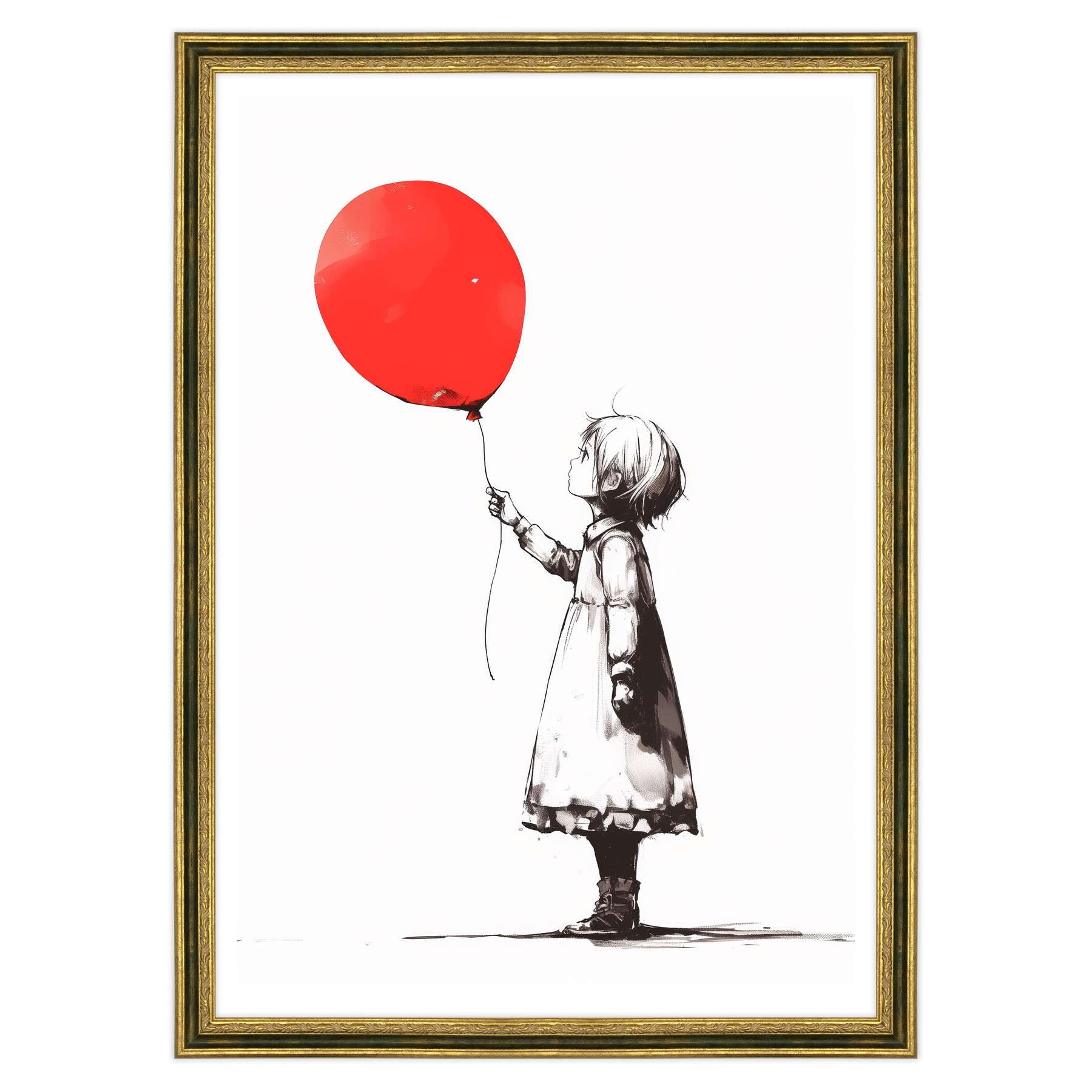 Silhouette di Speranza: Volare via in Rosso