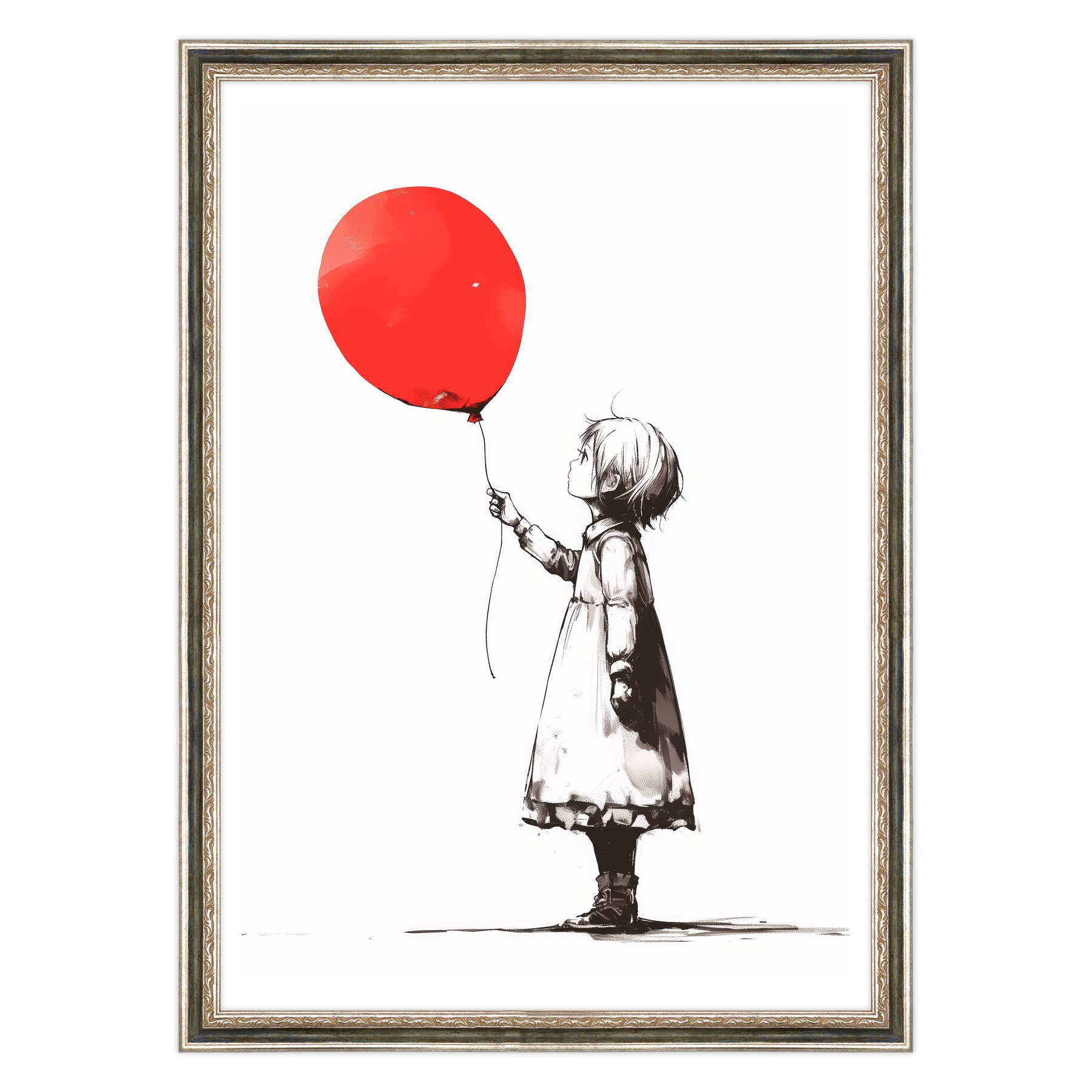 Silhouette di Speranza: Volare via in Rosso