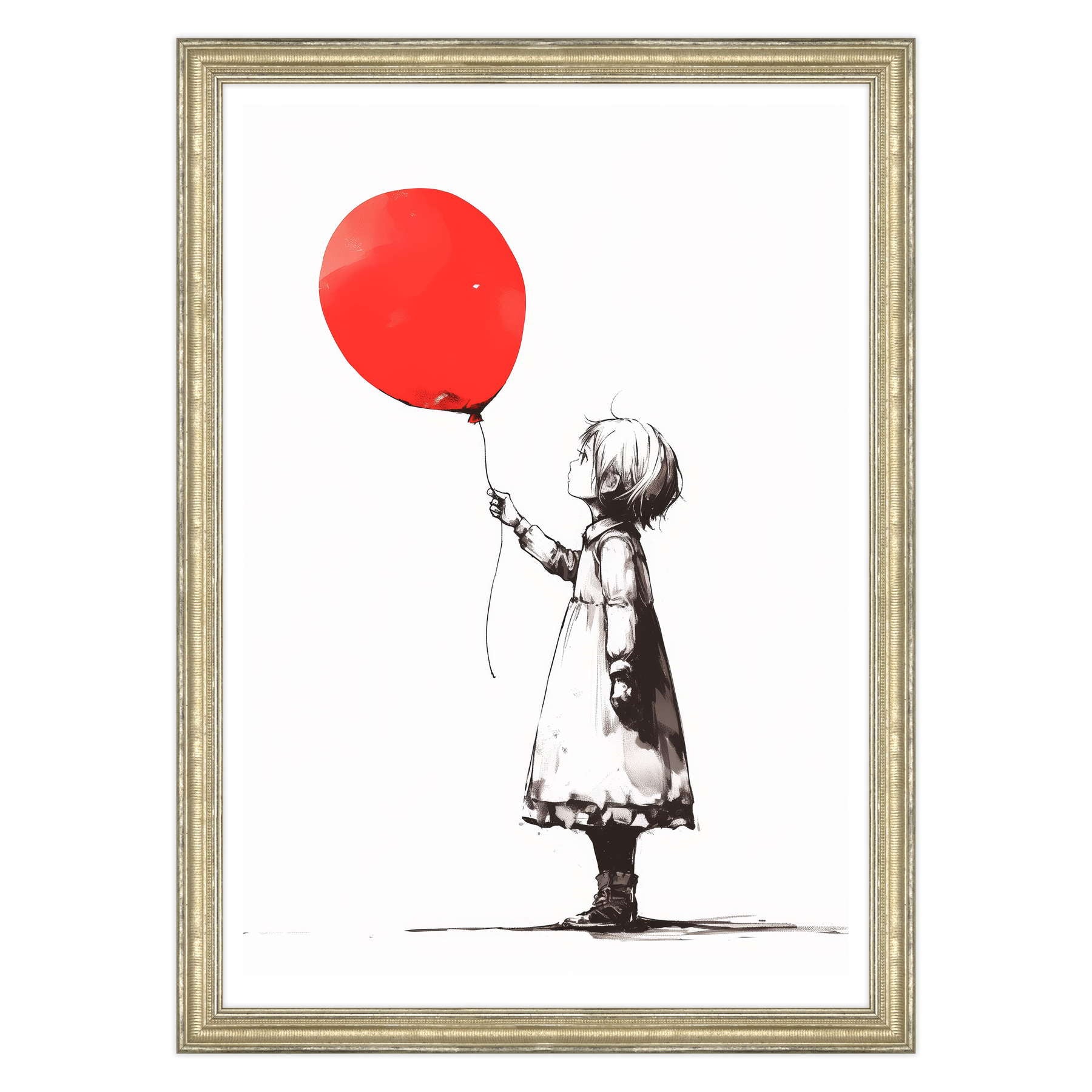 Silhouette di Speranza: Volare via in Rosso
