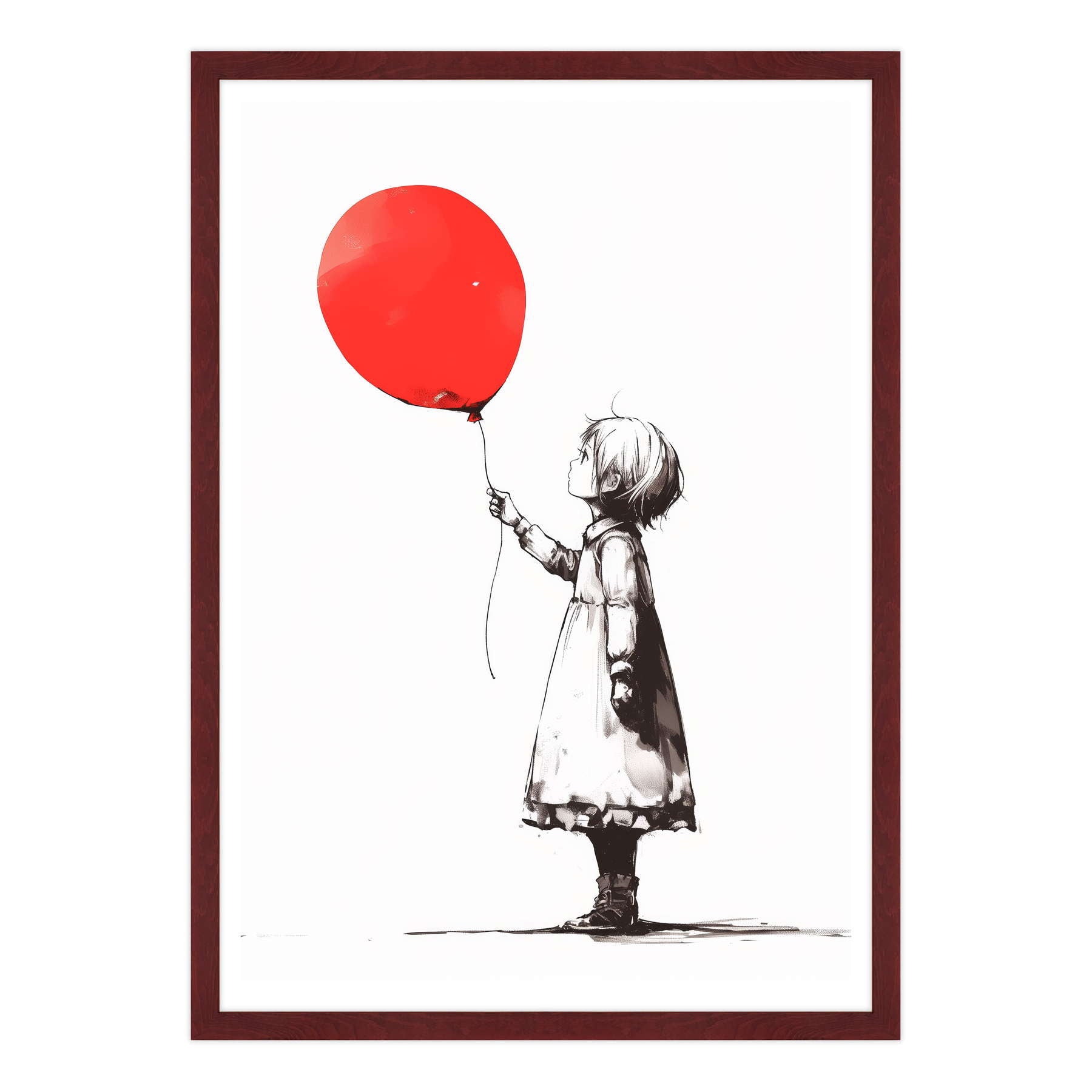 Silhouette di Speranza: Volare via in Rosso