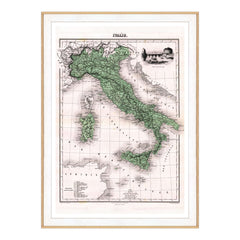 Antica Mappa Italia - Anno 1870