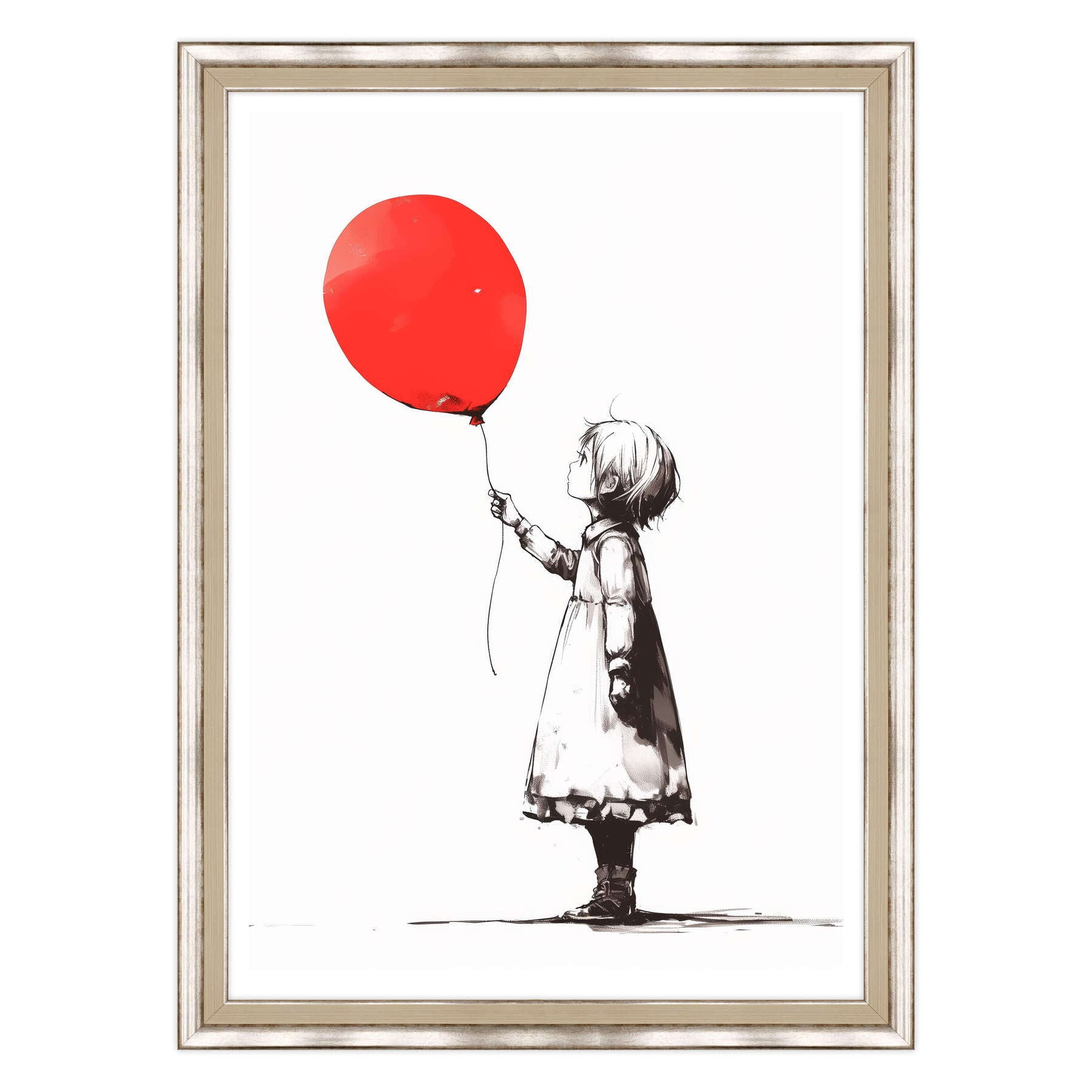 Silhouette di Speranza: Volare via in Rosso