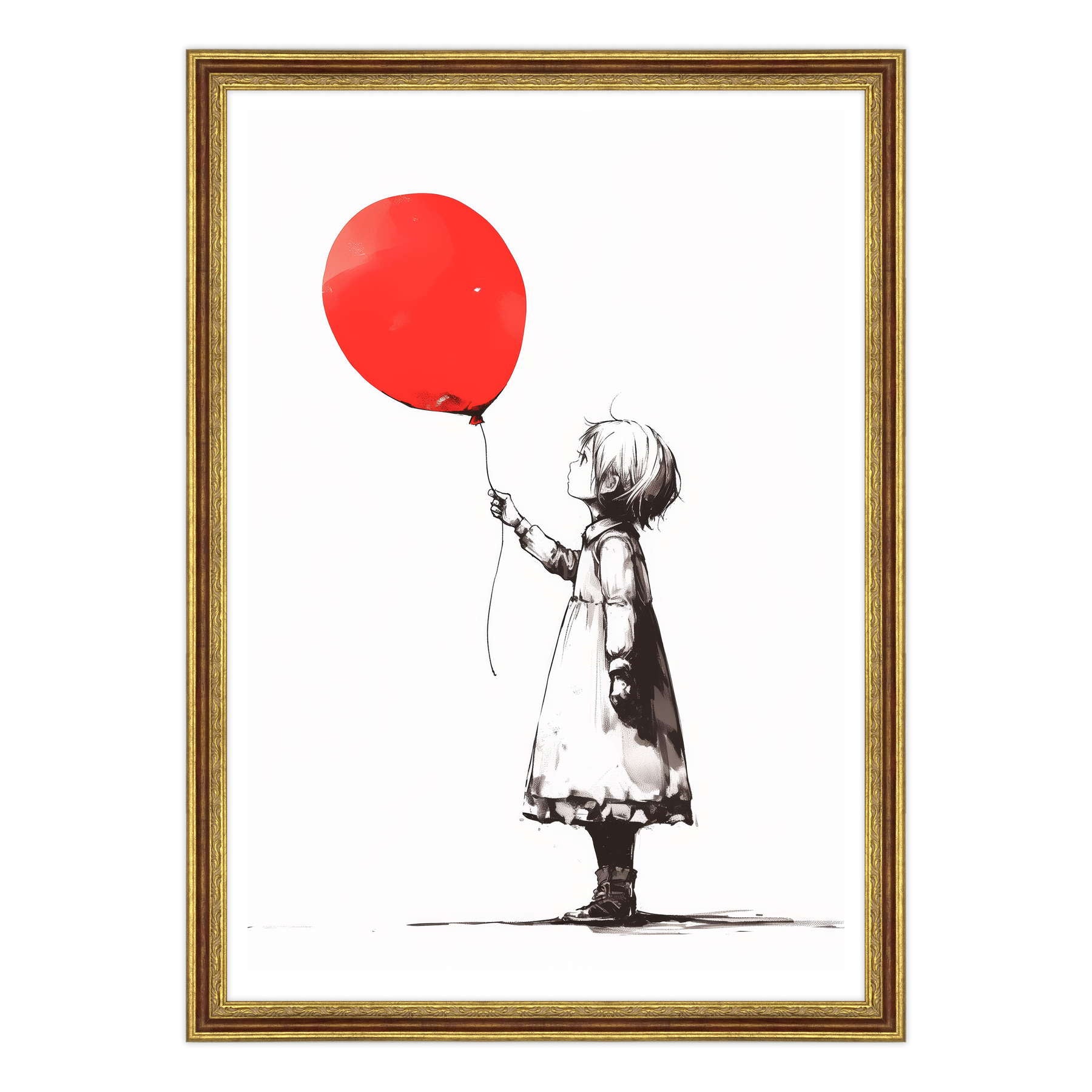Silhouette di Speranza: Volare via in Rosso