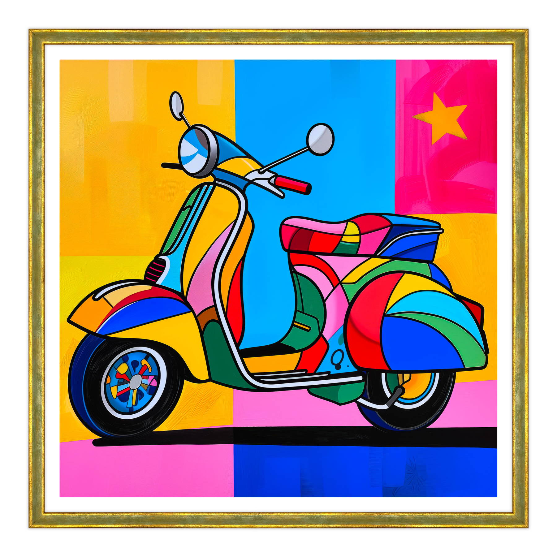 Vibrazioni Pop Art: La Vespa Multicolore