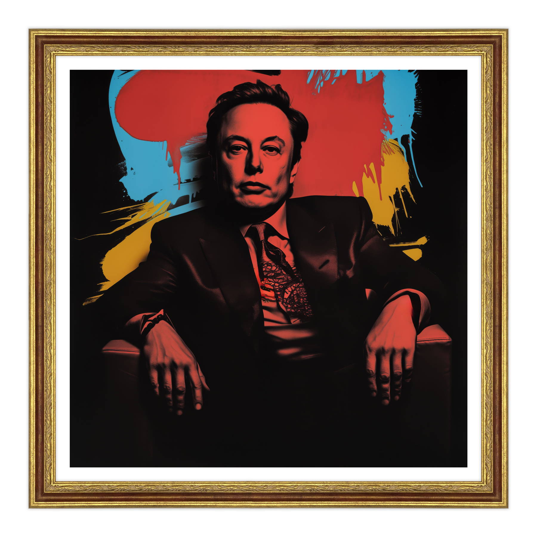 Elon Musk - Visionario in Rosso e Ombra
