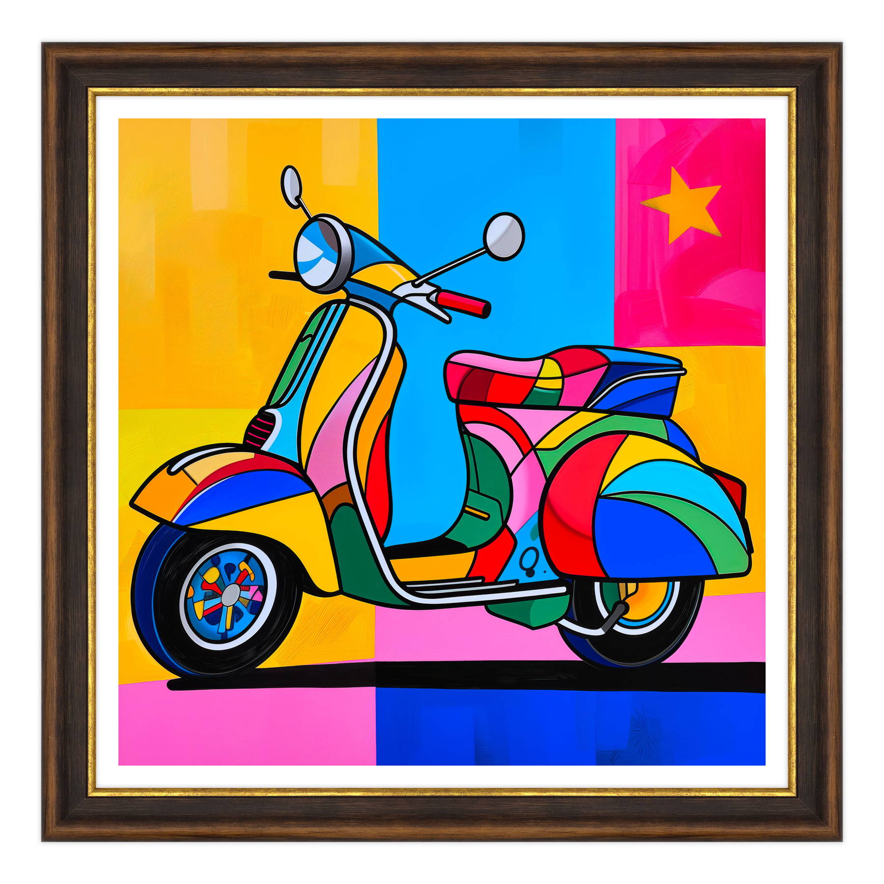 Vibrazioni Pop Art: La Vespa Multicolore