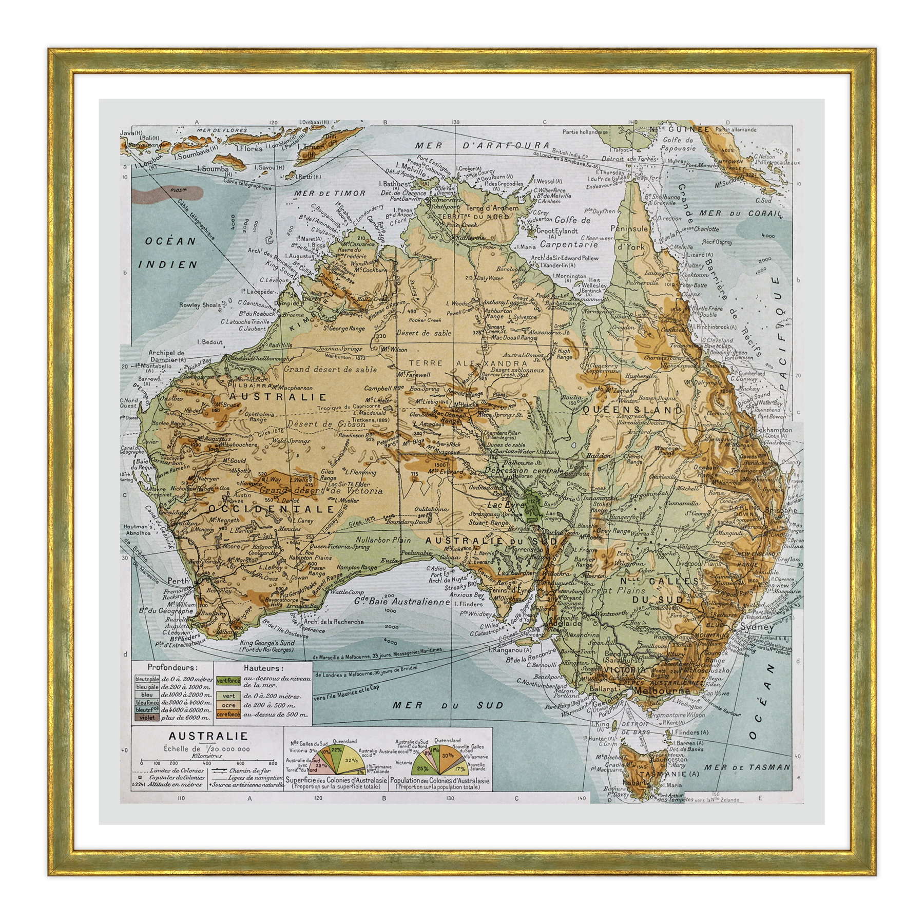 Antica Mappa Nuova Zelanda - Anno 1894