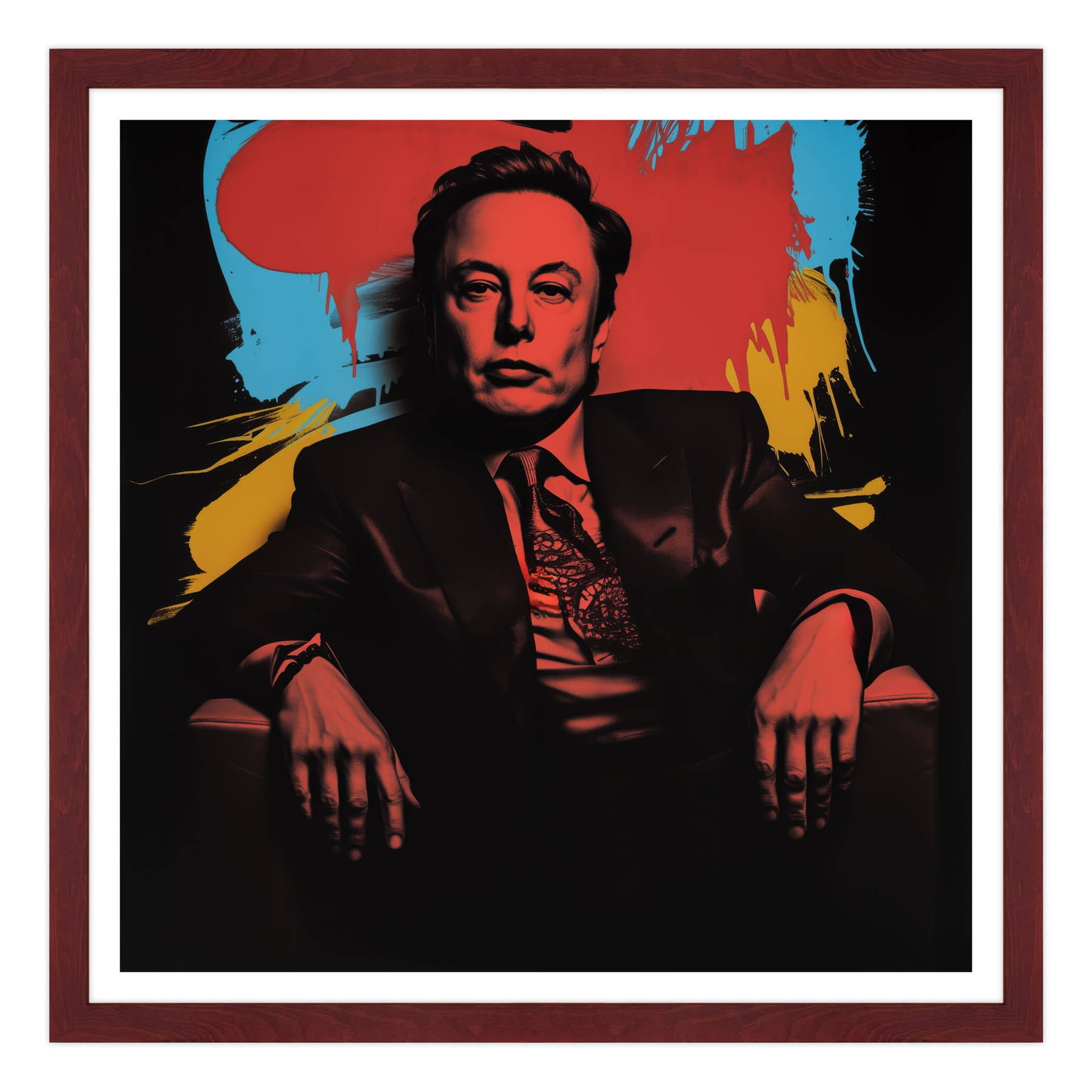 Elon Musk - Visionario in Rosso e Ombra
