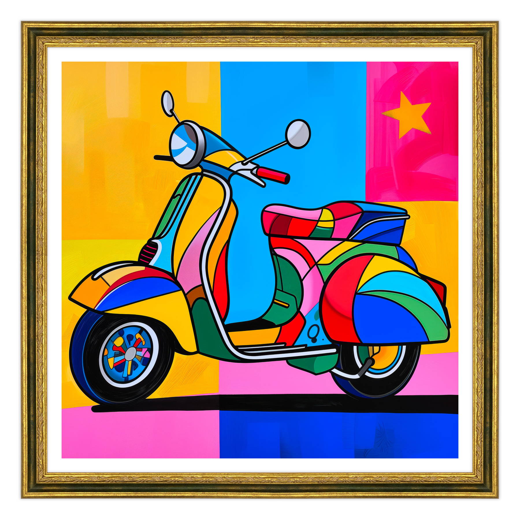 Vibrazioni Pop Art: La Vespa Multicolore