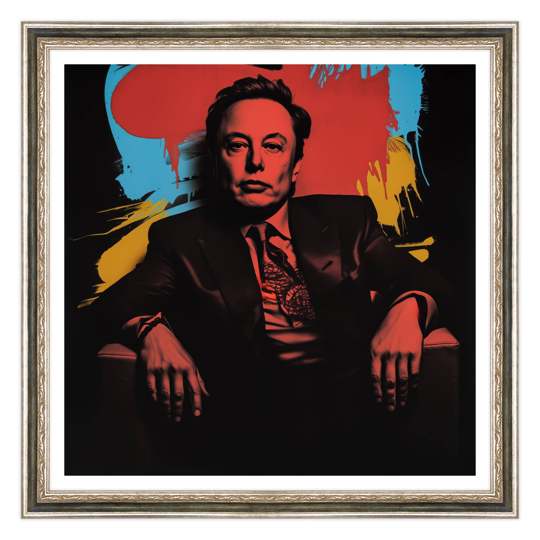 Elon Musk - Visionario in Rosso e Ombra