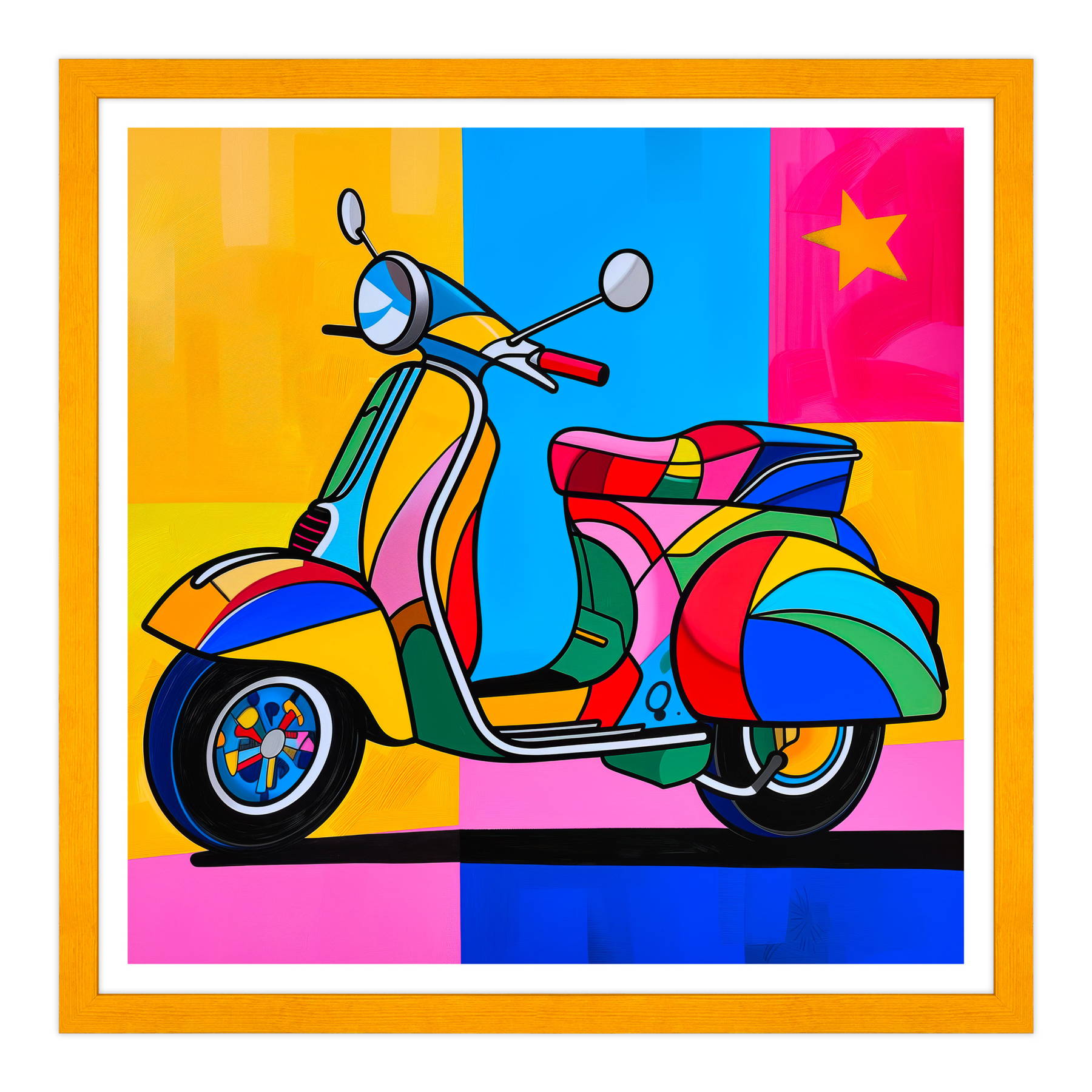Vibrazioni Pop Art: La Vespa Multicolore