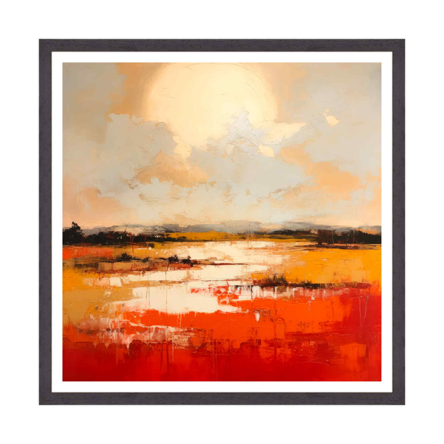 Tramonto Astratto sulla Pianura