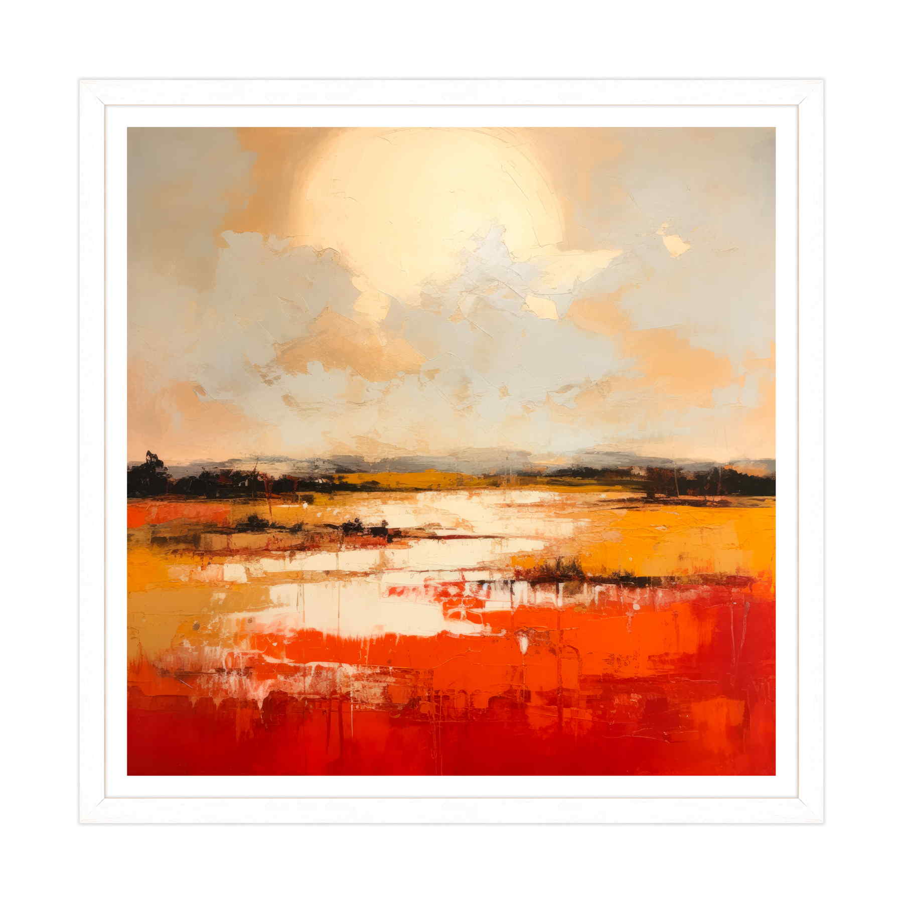 Tramonto Astratto sulla Pianura