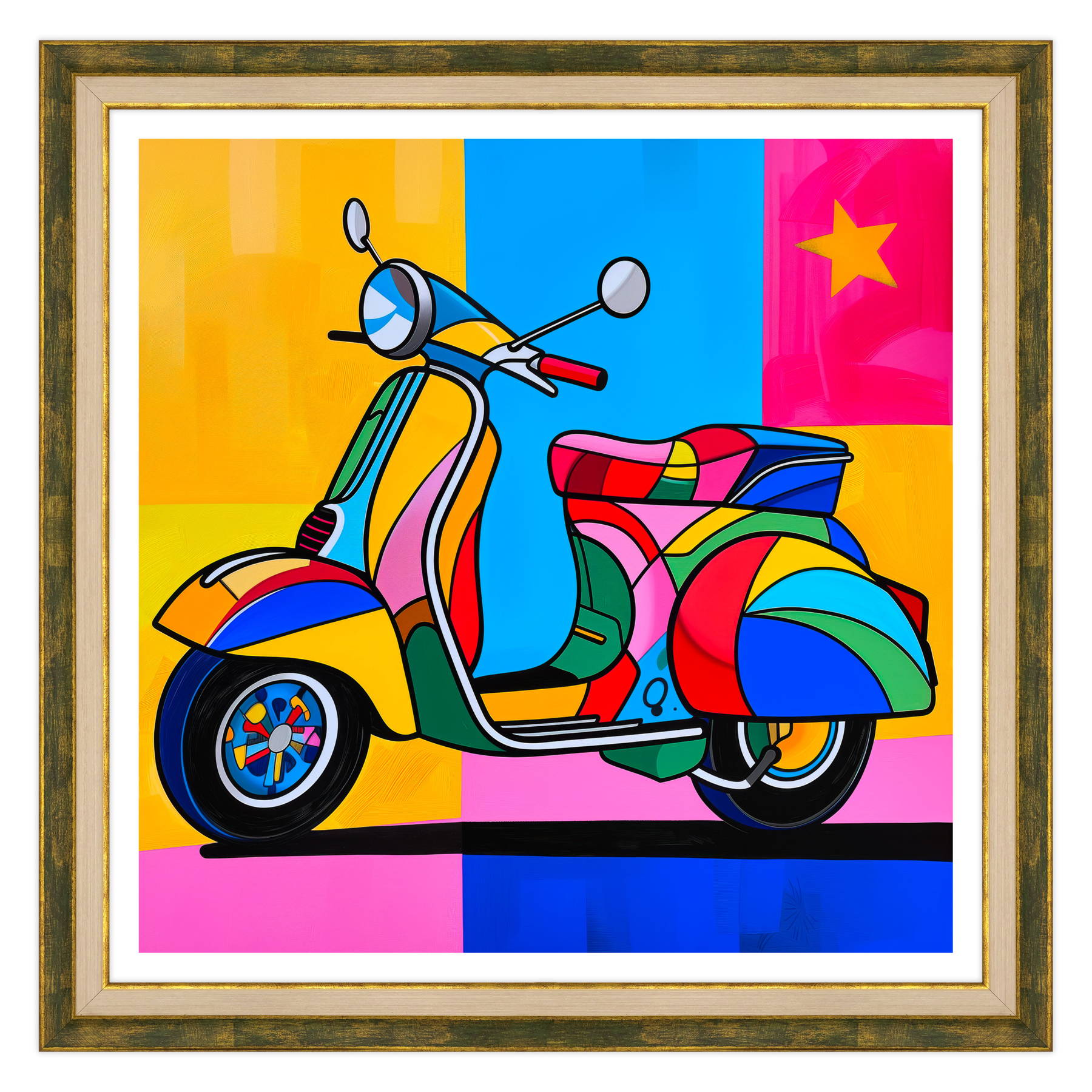 Vibrazioni Pop Art: La Vespa Multicolore