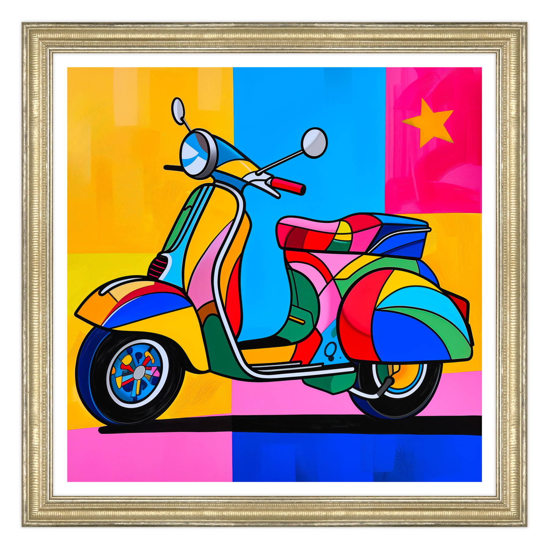Vibrazioni Pop Art: La Vespa Multicolore