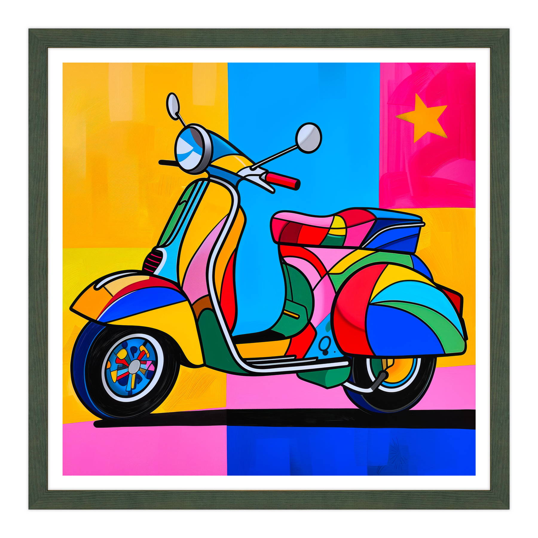 Vibrazioni Pop Art: La Vespa Multicolore