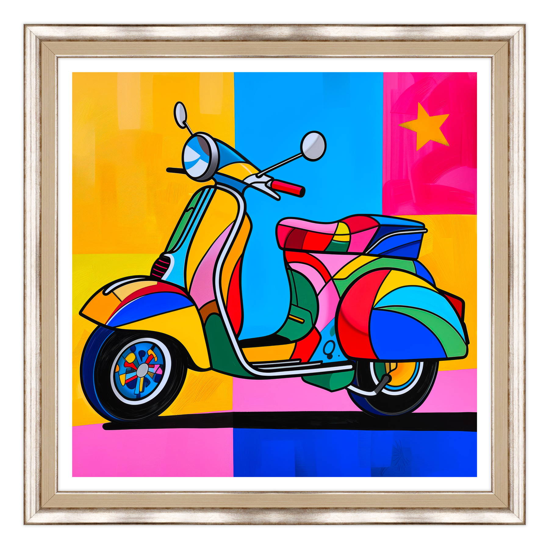 Vibrazioni Pop Art: La Vespa Multicolore