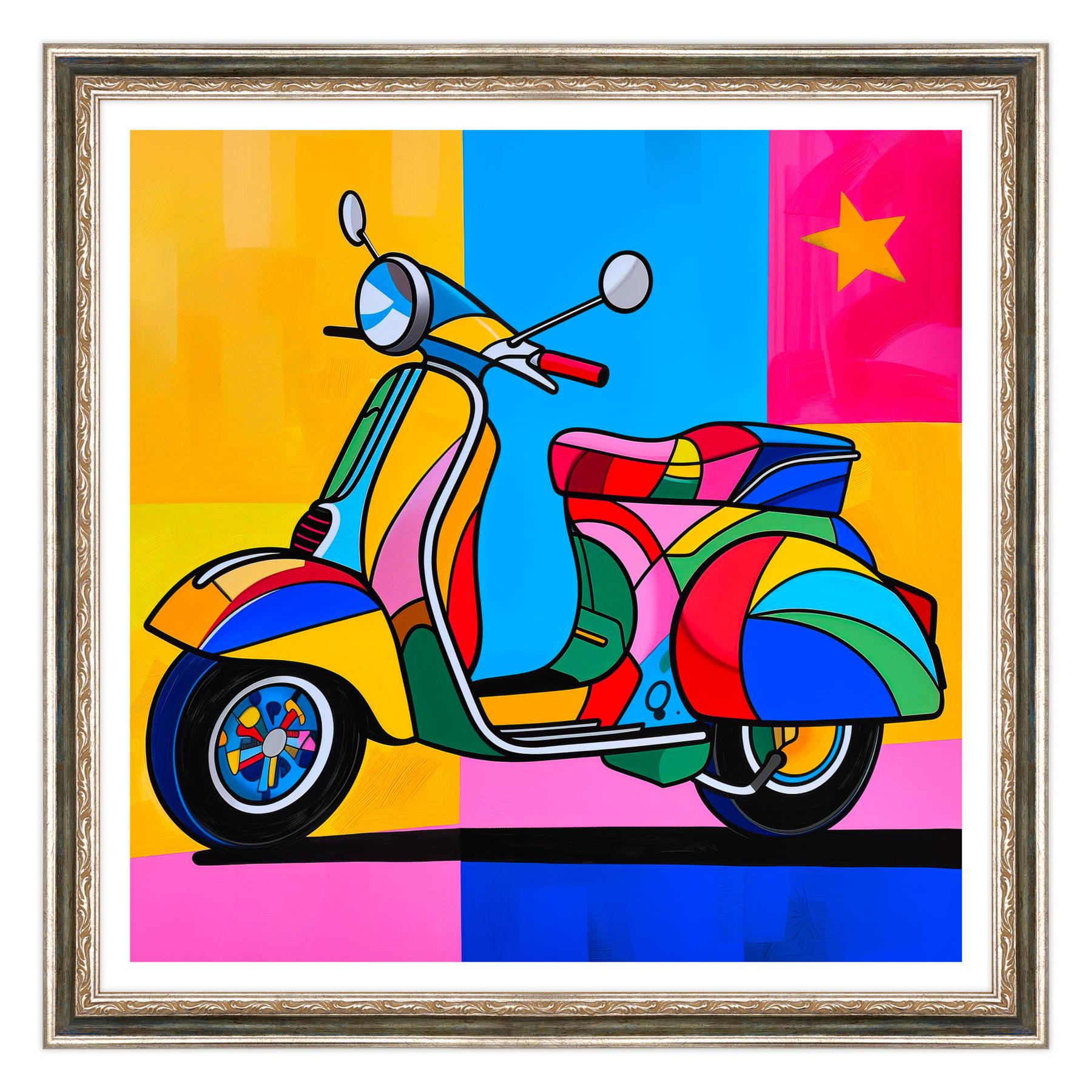 Vibrazioni Pop Art: La Vespa Multicolore