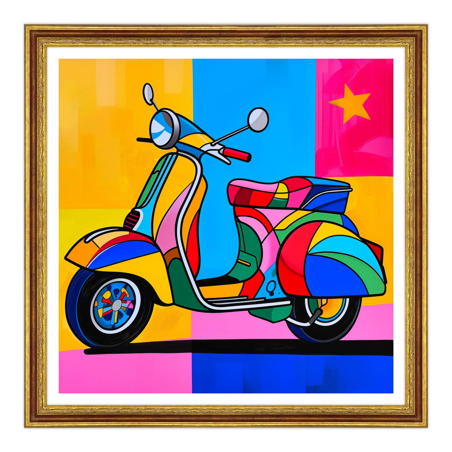 Vibrazioni Pop Art: La Vespa Multicolore