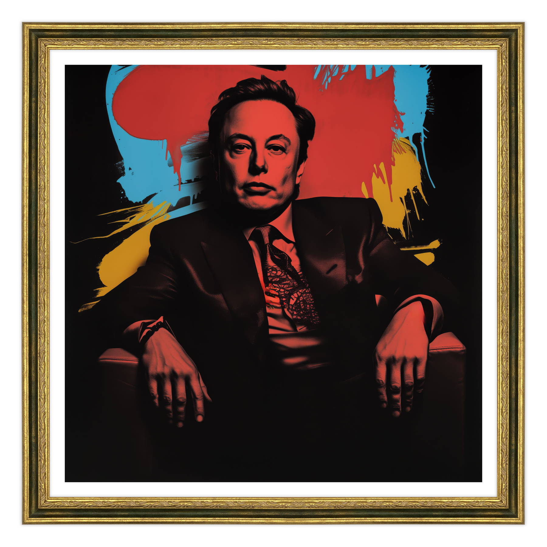Elon Musk - Visionario in Rosso e Ombra