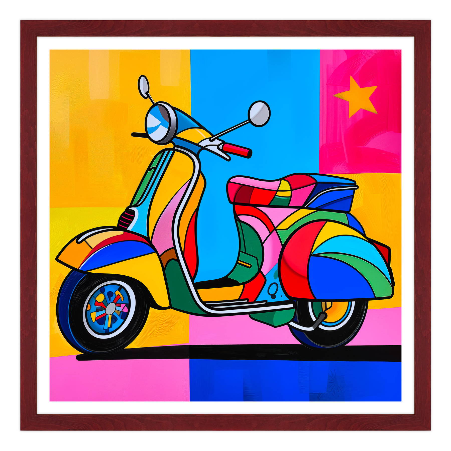 Vibrazioni Pop Art: La Vespa Multicolore
