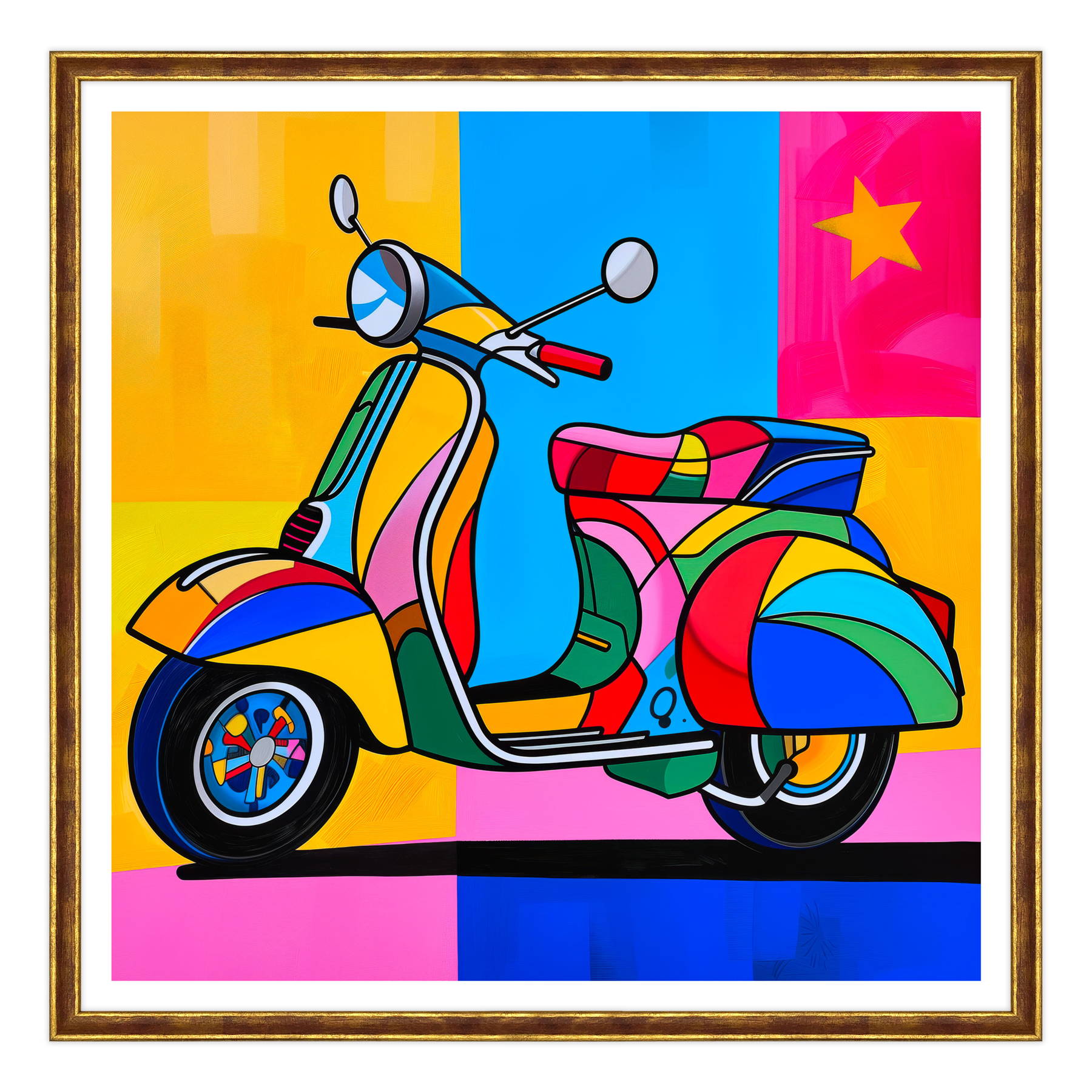 Vibrazioni Pop Art: La Vespa Multicolore